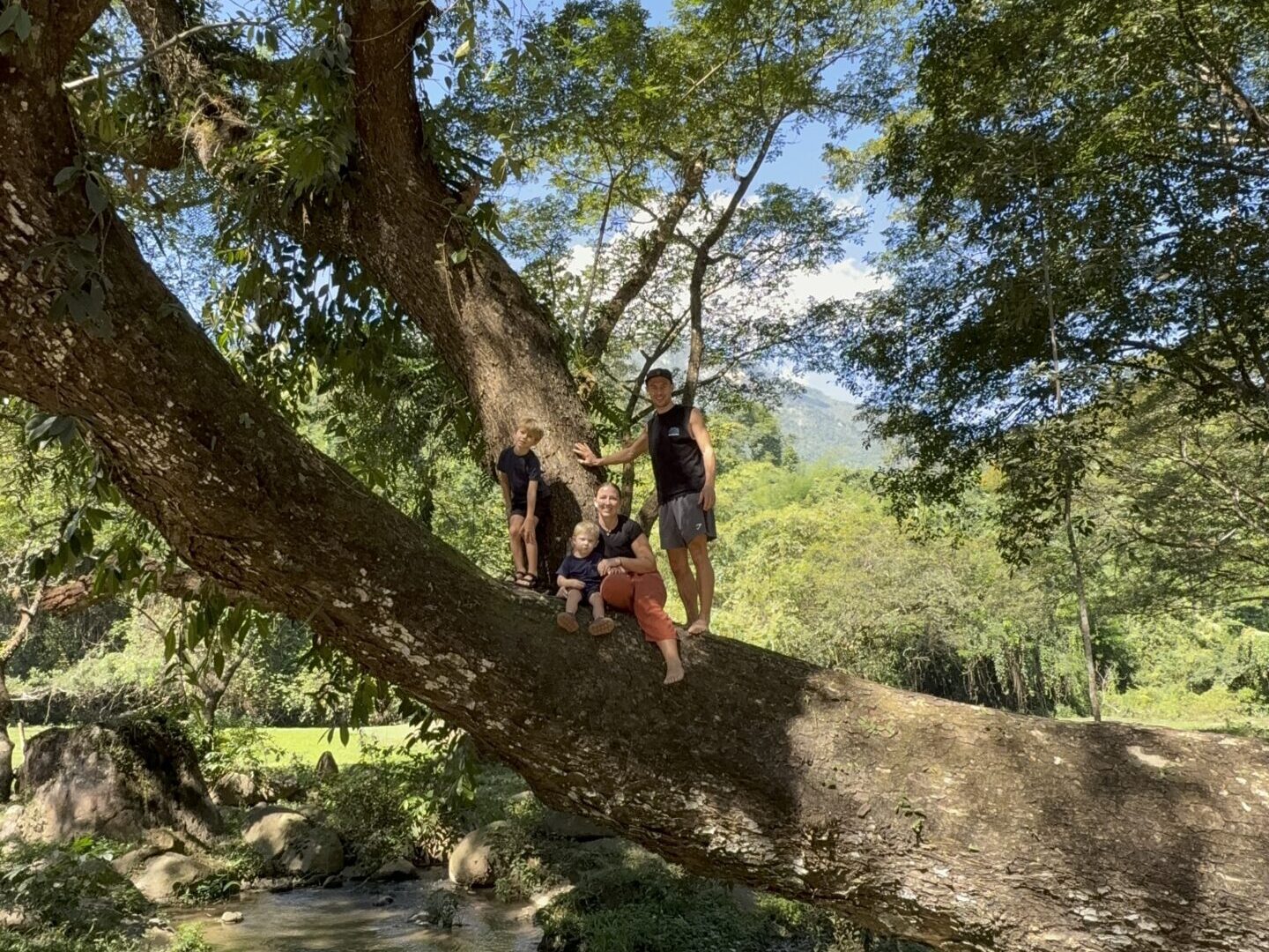 British family after leaving the UK with kids